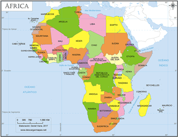 Mapa político de África