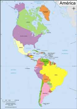 Mapa político de América